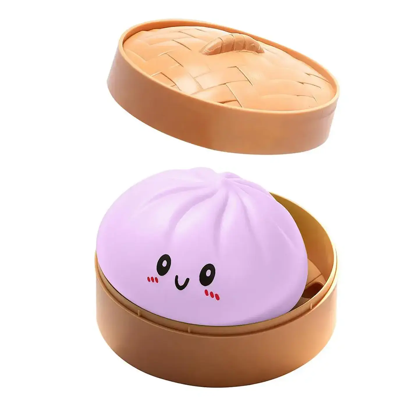 Realistic Giant Dumpling Squeeze Toy with Bamboo Steamer Soft TPR Dough Ball Decompression Fidget Toy Funny Creative Gift 15