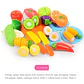 6/10/13/24Pcs Kitchen Fun Cutting Fruits and Vegetables Food Play House Set Puzzle Education Toys For Kids Boys Girls Xmas Gifts - Thumbnail 12
