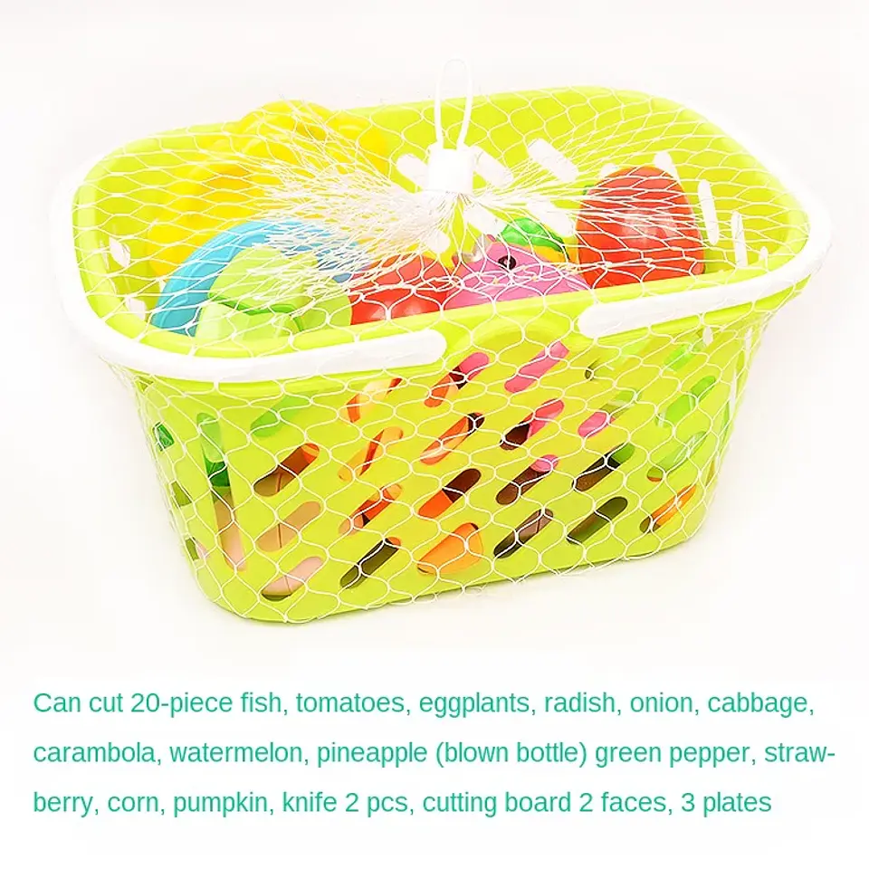 6/10/13/24Pcs Kitchen Fun Cutting Fruits and Vegetables Food Play House Set Puzzle Education Toys For Kids Boys Girls Xmas Gifts 14
