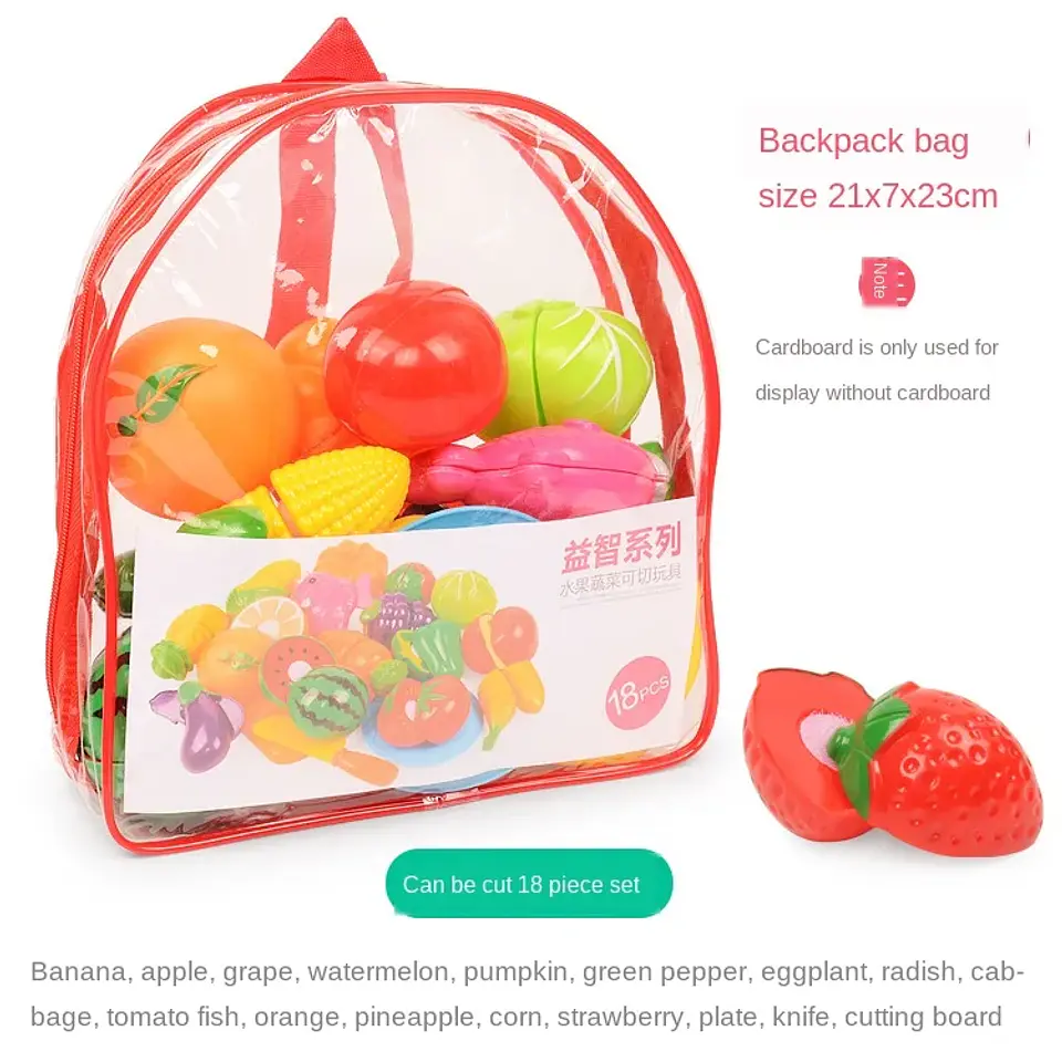 6/10/13/24Pcs Kitchen Fun Cutting Fruits and Vegetables Food Play House Set Puzzle Education Toys For Kids Boys Girls Xmas Gifts 16