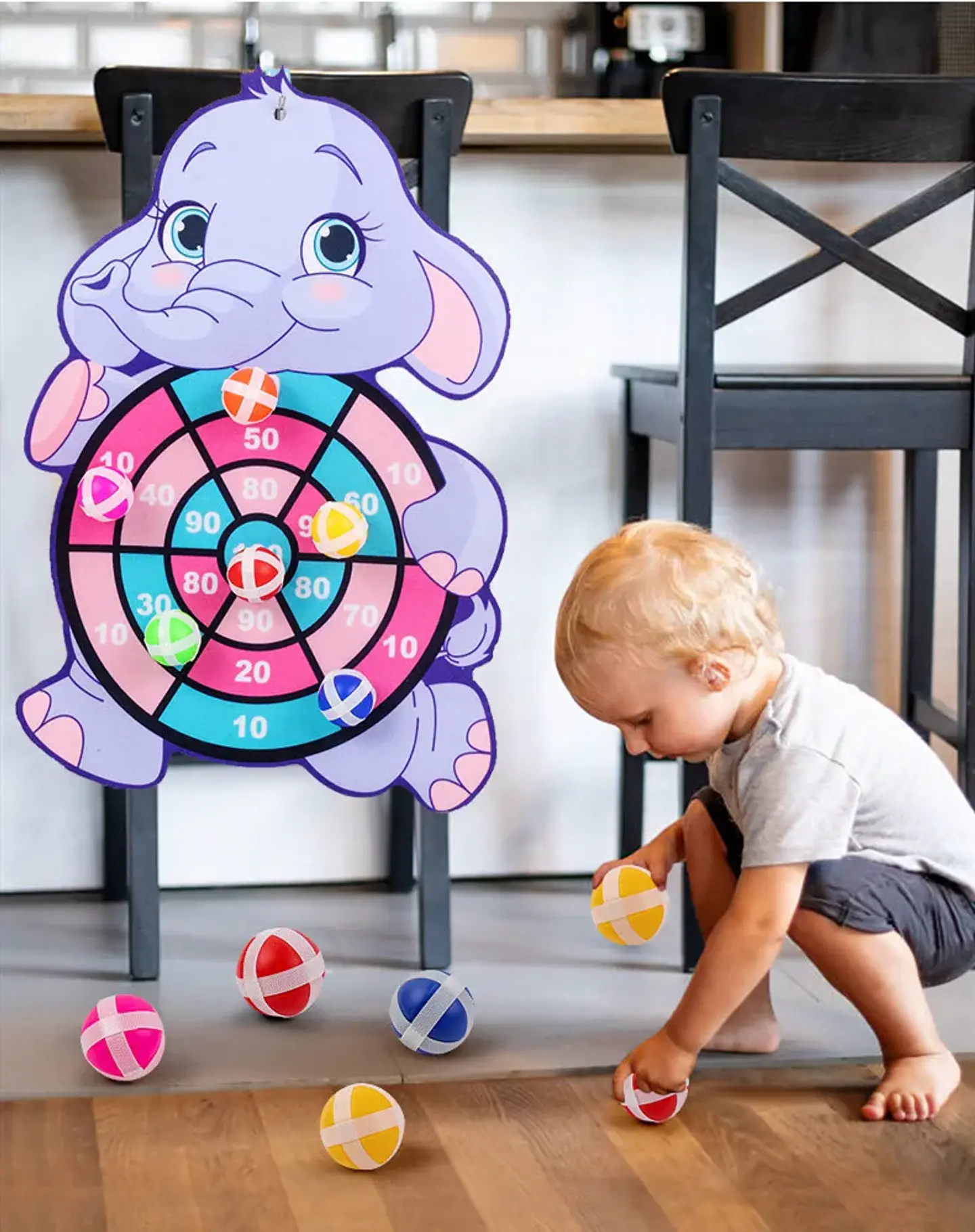 Child Montessori Toys for Kids 2 to 4 Years Old Cartoon Animal Dart Board Sticky Ball Family Interactive Educational Toys Baby 1