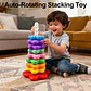Baby Rotating Rainbow Tower Montessori Stacking Puzzle Toys Safety Early Educational Children's Toys Christmas Birthday Gifts - Thumbnail 1