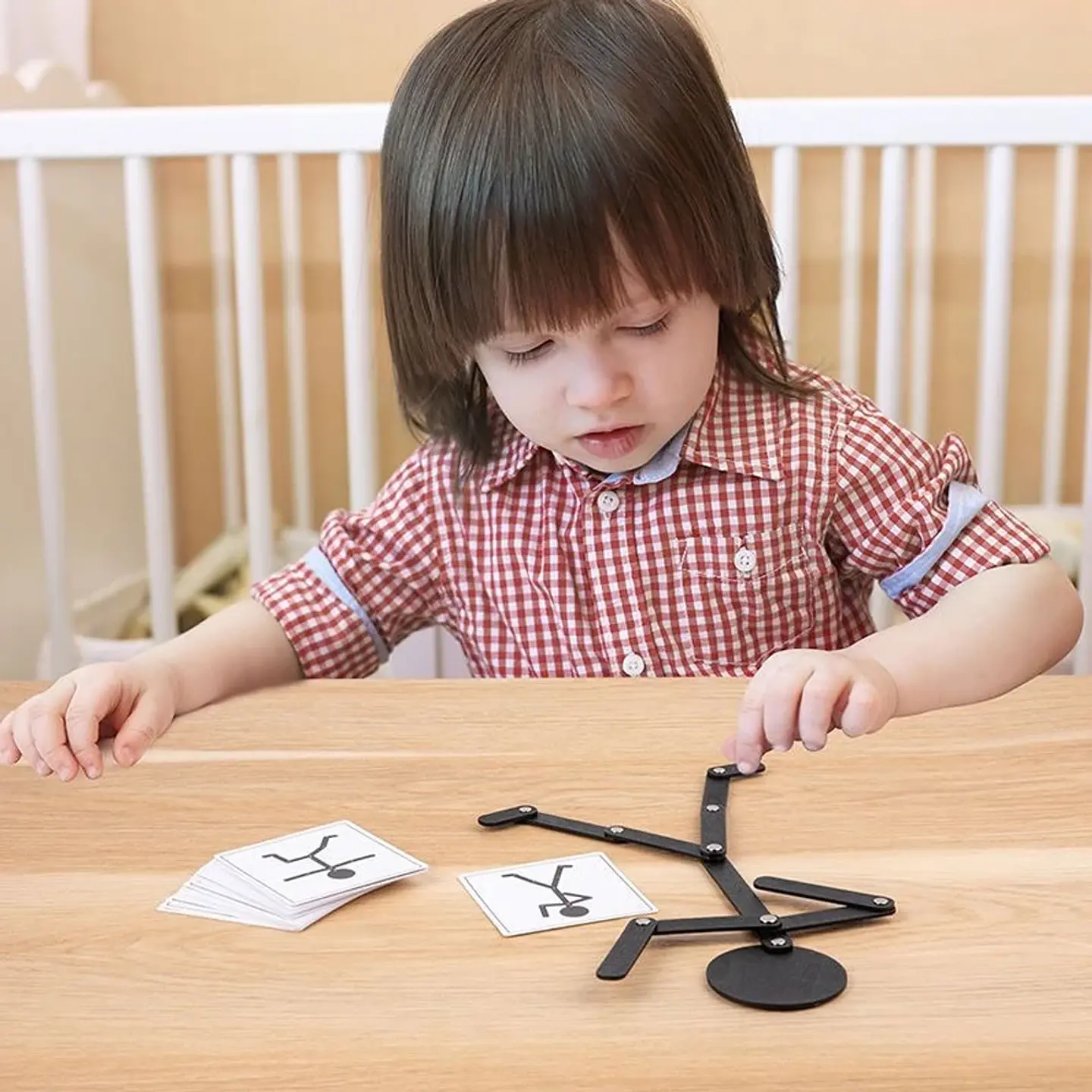 Montessori Material DIY Puzzle Toys Boards Educational Game Early Learning Toy For Children Preschool Fine Motor Training 2