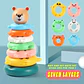 New Baby Toys 0-12 Montns Puzzle Pyramid Tower Cup Stacking Toys Montessori Educational Beach Kids Pool Bathtub Toy Kids Gift - Thumbnail 2