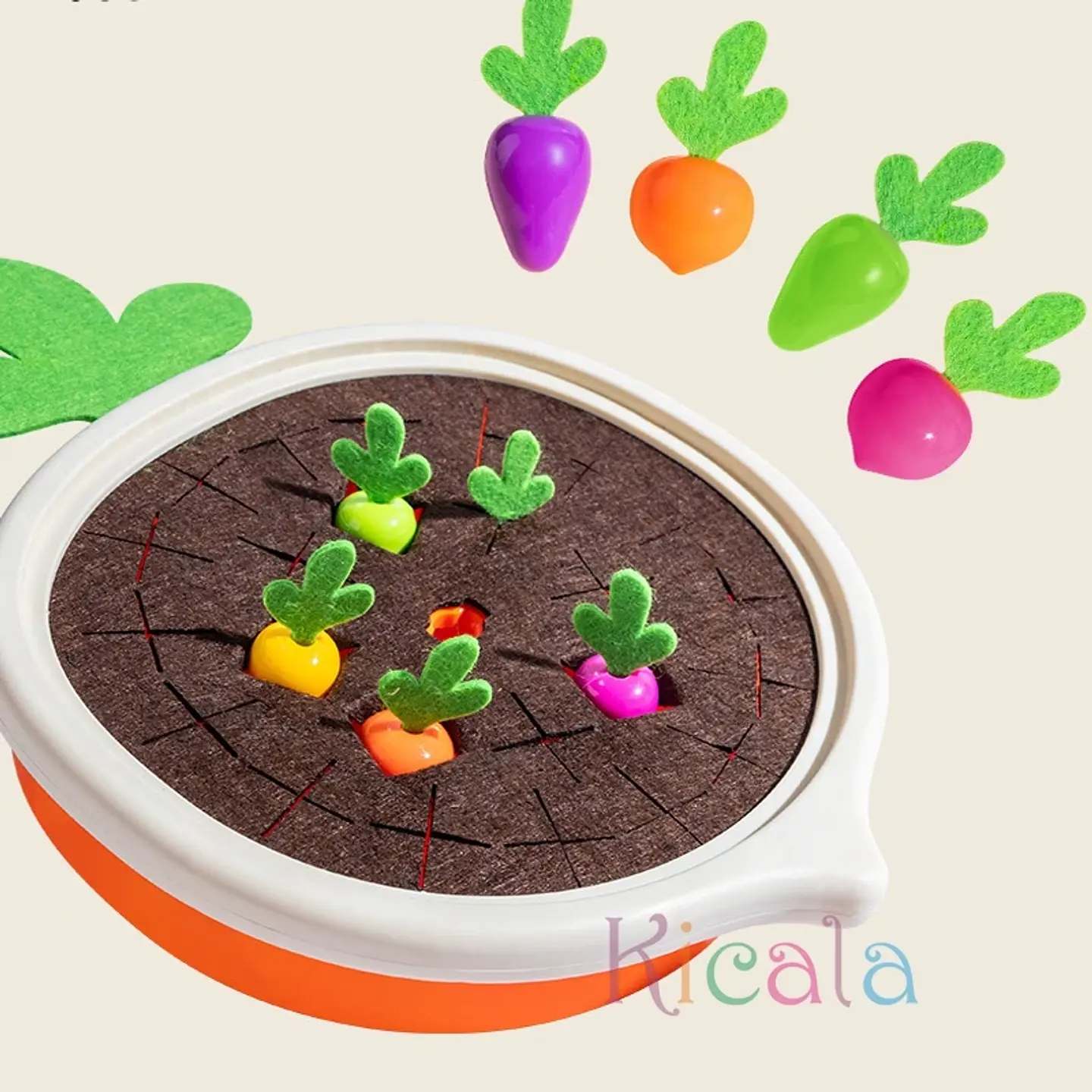 Baby Montessori Toys For Toddler Toys Educational Colorful Shape Toy Pull Carrot Set Counting Discouvery Toys For Kids Learning 4