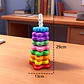 Baby Rotating Rainbow Tower Montessori Stacking Puzzle Toys Safety Early Educational Children's Toys Christmas Birthday Gifts - Thumbnail 6