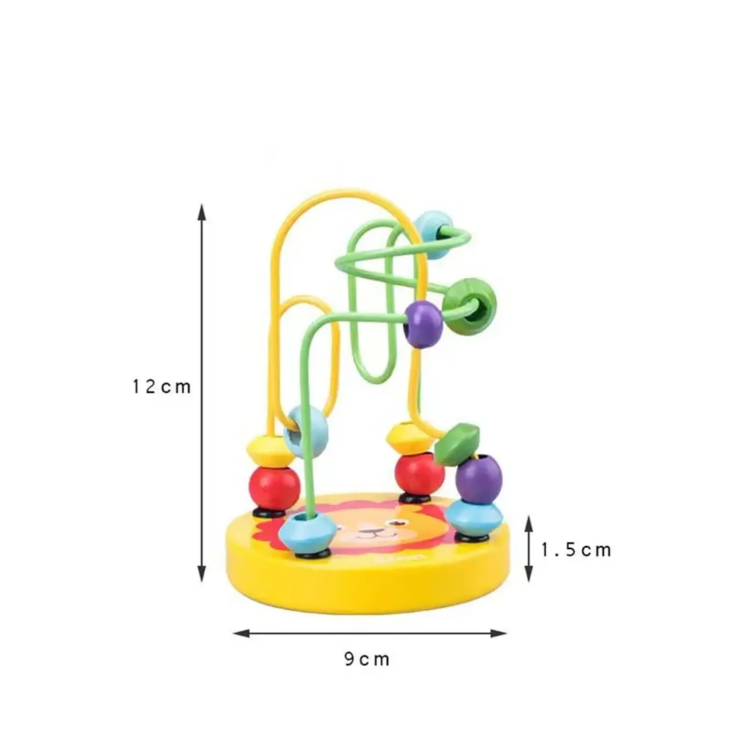 Baby Montessori Educational Math Toy Kids Circles Bead Wire Maze Roller Coaster for Children Montessori Wooden Toys Wood Puzzles 9