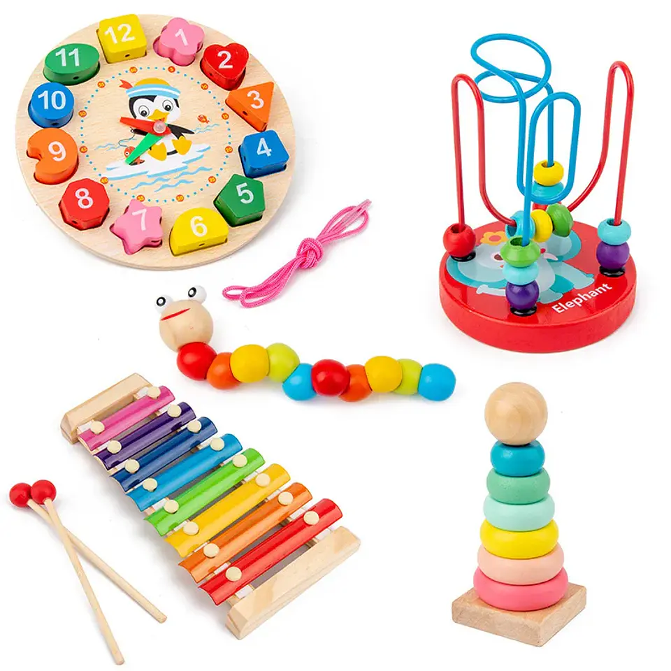 Montessori Baby Toys Kids 3D Wooden Puzzles Early Learning Baby Games Toys Educational Wooden Toys For Children Birthday Gifts 5