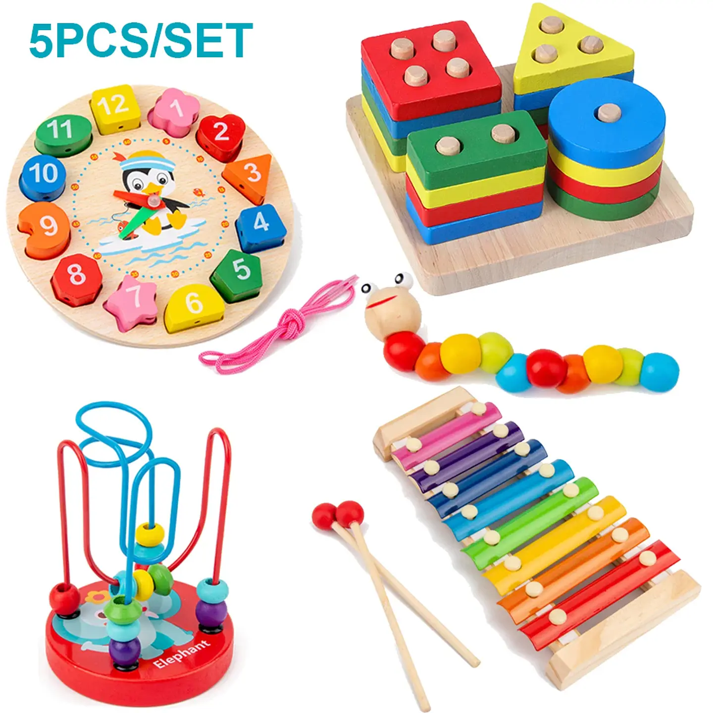 Montessori Baby Toys Kids 3D Wooden Puzzles Early Learning Baby Games Toys Educational Wooden Toys For Children Birthday Gifts 8