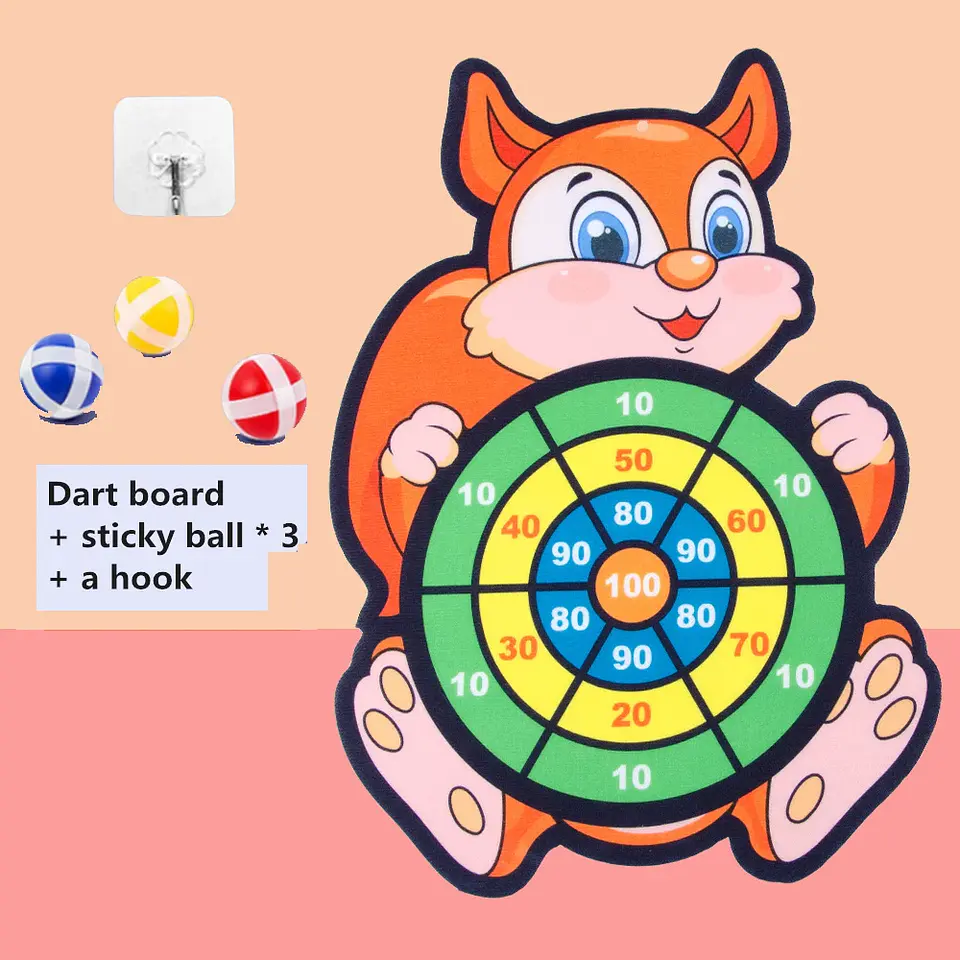 Child Montessori Toys for Kids 2 to 4 Years Old Cartoon Animal Dart Board Sticky Ball Family Interactive Educational Toys Baby 9