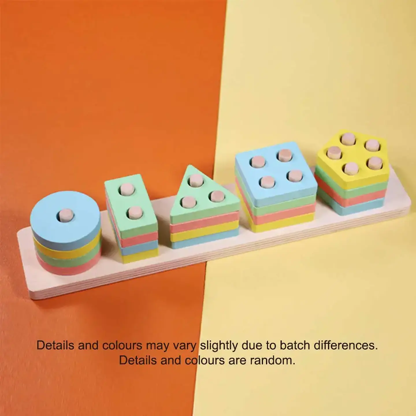 Montessori Wood Toys for Kids Wooden Sorting Stacking Toys for Baby Toddlers Educational Shape Color Sorter Preschool Kids Gifts 8