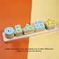Montessori Wood Toys for Kids Wooden Sorting Stacking Toys for Baby Toddlers Educational Shape Color Sorter Preschool Kids Gifts - Thumbnail 8