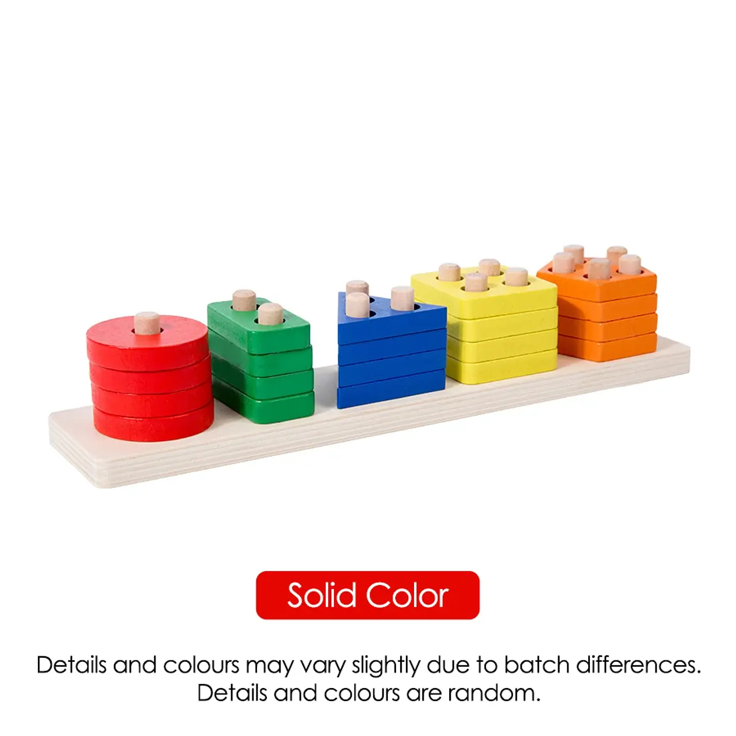 Montessori Wood Toys for Kids Wooden Sorting Stacking Toys for Baby Toddlers Educational Shape Color Sorter Preschool Kids Gifts 9