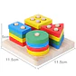 Montessori Wood Toys for Kids Wooden Sorting Stacking Toys for Baby Toddlers Educational Shape Color Sorter Preschool Kids Gifts - Thumbnail 10