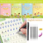 Montessori Writing Practice Book for Kids Learn Letters Numbers Calligraphy with Groove Magic Exercises Ideal Handwriting Skills - Thumbnail 1
