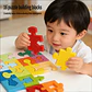 Montessori Geometric Matching Building Blocks Hand-eye Coordination Logical Thinking Training Toy Early Learning Wooden Puzzle - Thumbnail 1