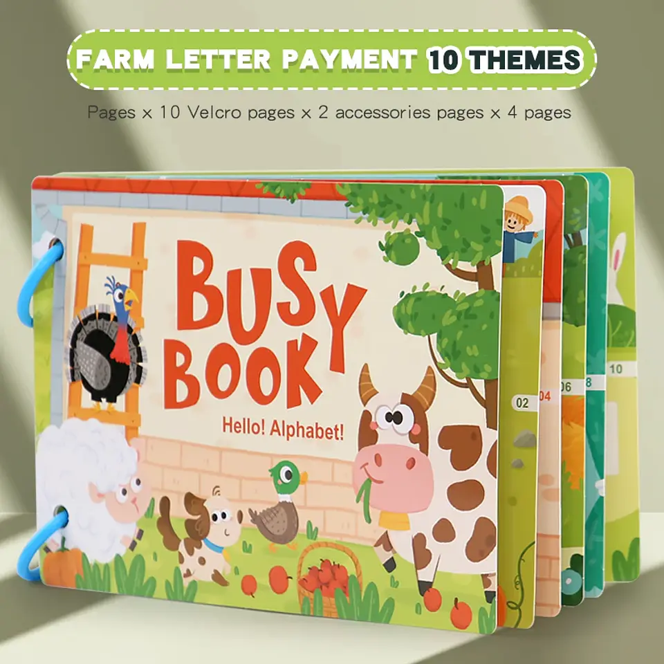 New Montessori Scene Stickers for Children DIY Hand-on Puzzle Reusable Books Cartoon Learning Cognition Toys for Kids Gift 4