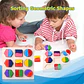 Wooden Geometric Shapes Montessori Puzzle Sorting Math Bricks Preschool Learning Educational Game Baby Toddler Toys for Children - Thumbnail 3