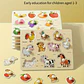 Montessori early education geometry beginner puzzle board, hand-held fixed board puzzle development, puzzle block shape matching - Thumbnail 1