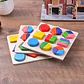 Wooden Geometric Shapes Montessori Puzzle Sorting Math Bricks Preschool Learning Educational Game Baby Toddler Toys for Children - Thumbnail 4