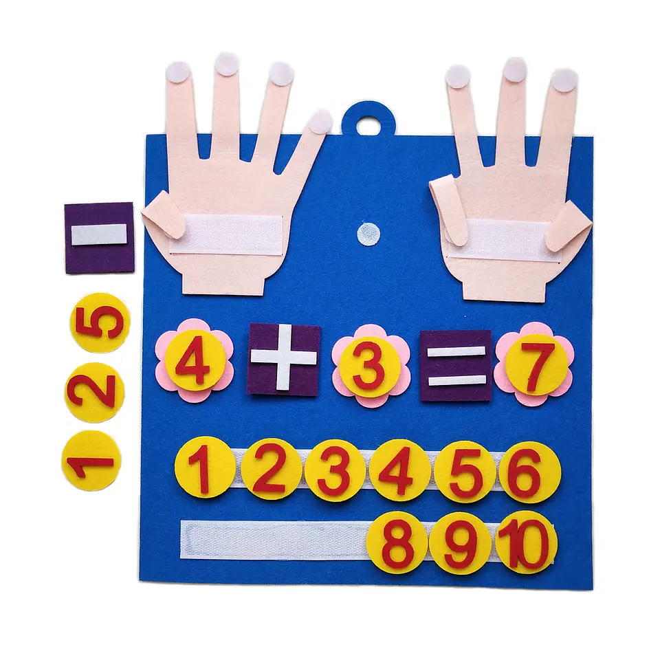 Toddler Montessori Toys Felt Finger Numbers Math Toy Children Counting Early Education Learning Game For Kids Intelligence 2