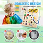 Montessori Busy Board With Switch Control Wooden Toddler Toys Sensory Travel Activities Toys For Kids Puzzle Early Learning Toys - Thumbnail 2