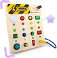 Montessori Busy Board With Switch Control Wooden Toddler Toys Sensory Travel Activities Toys For Kids Puzzle Early Learning Toys - Thumbnail 4