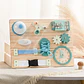 Montessori Busy Board for Toddlers Wooden Activity Sensory Board for Fine Motor Skills Travel Educational Learning  Toys for Kid - Thumbnail 5