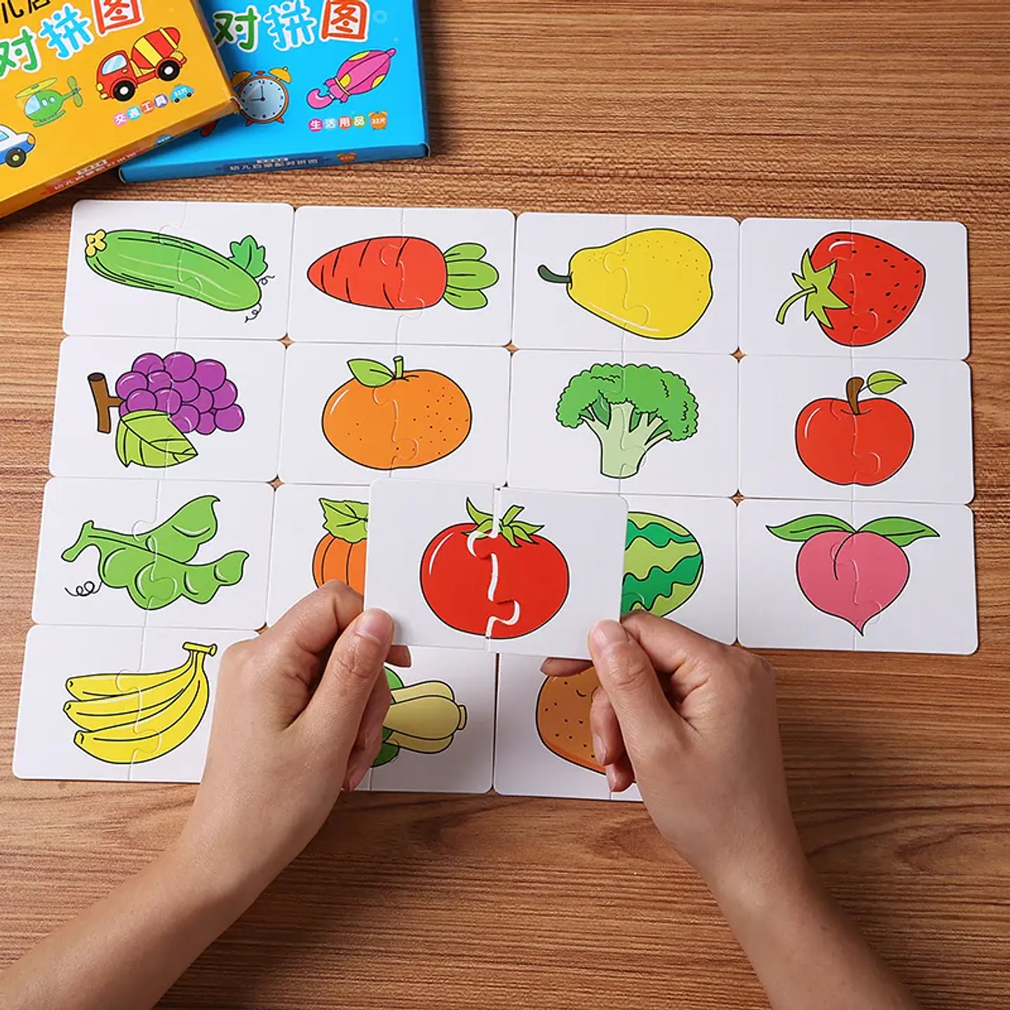 Montessori Cards Educational Toys for Children Learning Educational Puzzles Develop Cognitive Games for Babies Kids Baby Novel 2