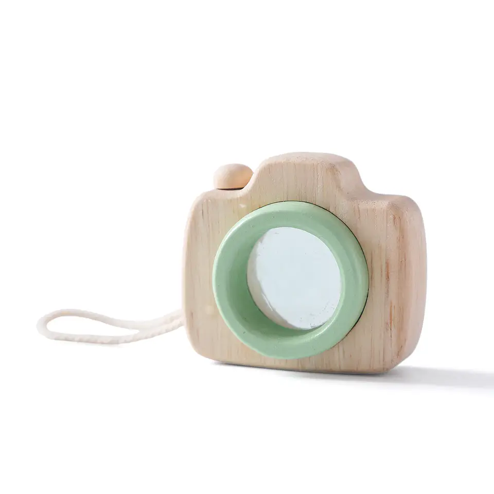 Montessori Baby Toys Education Wooden Blocks Toys for Kids Montessori Education Building Blocks Children Mini Camera Wooden Toys 7