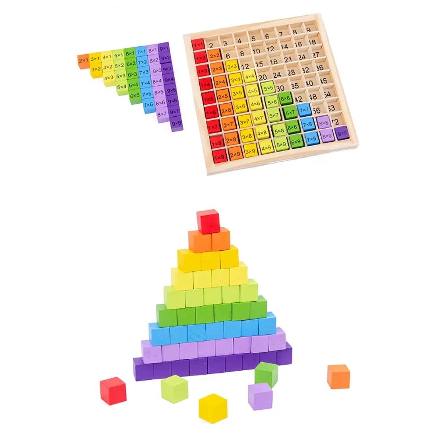 Montessori Educational Wooden Math Toys For Kids Children Baby Toys 99 Multiplication Table Math Arithmetic Teaching Aids 5