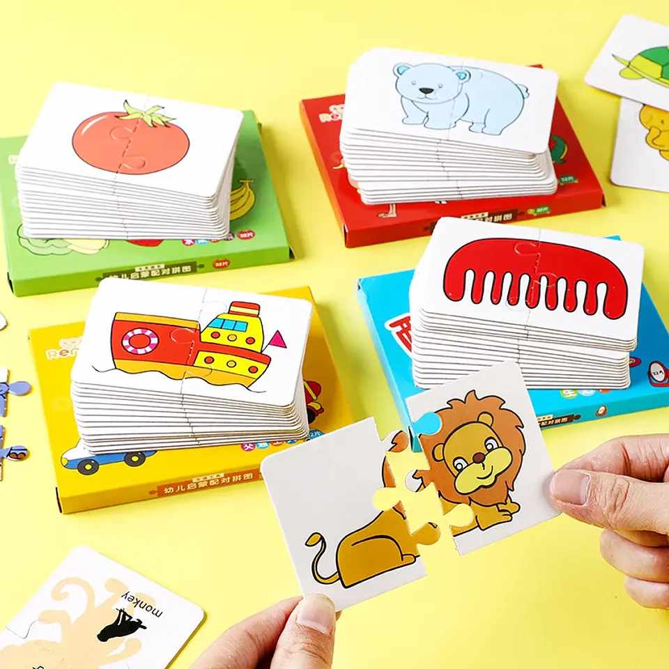 Montessori Cards Educational Toys for Children Learning Educational Puzzles Develop Cognitive Games for Babies Kids Baby Novel 6