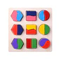 Wooden Geometric Shapes Montessori Puzzle Sorting Math Bricks Preschool Learning Educational Game Baby Toddler Toys for Children - Thumbnail 8