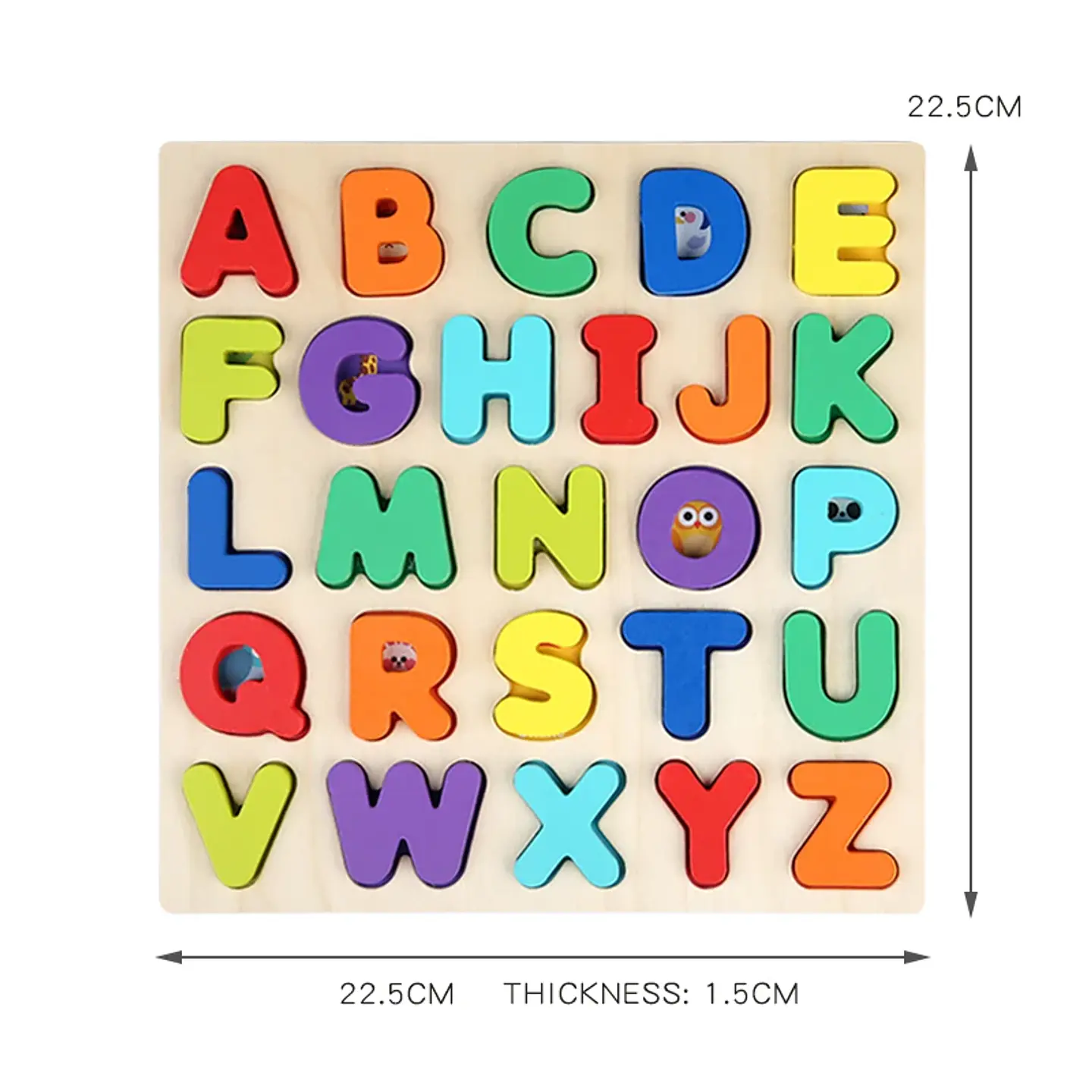 Montessori Wooden Puzzle for Children - Alphabetic Arithmetic Number Geometric Shapes Educational Game Toy for Preschool Learnin 4