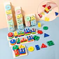 Montessori Toy Wooden Building Blocks Early Learning Educational Toys Color Shape Match Kids Puzzle Toys For Children Boys Girls - Thumbnail 3