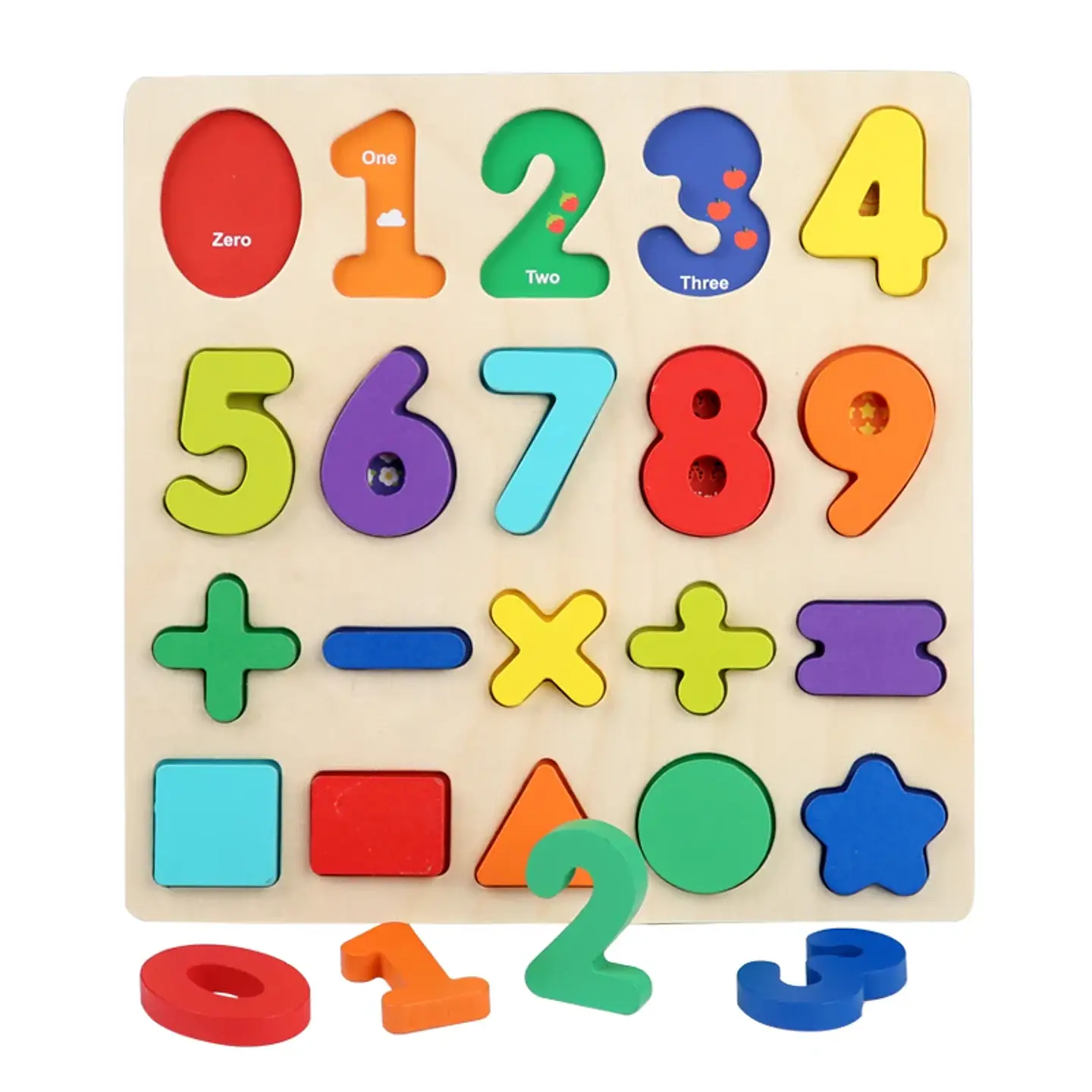Montessori Wooden Puzzle for Children - Alphabetic Arithmetic Number Geometric Shapes Educational Game Toy for Preschool Learnin 5