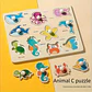 Montessori early education geometry beginner puzzle board, hand-held fixed board puzzle development, puzzle block shape matching - Thumbnail 11