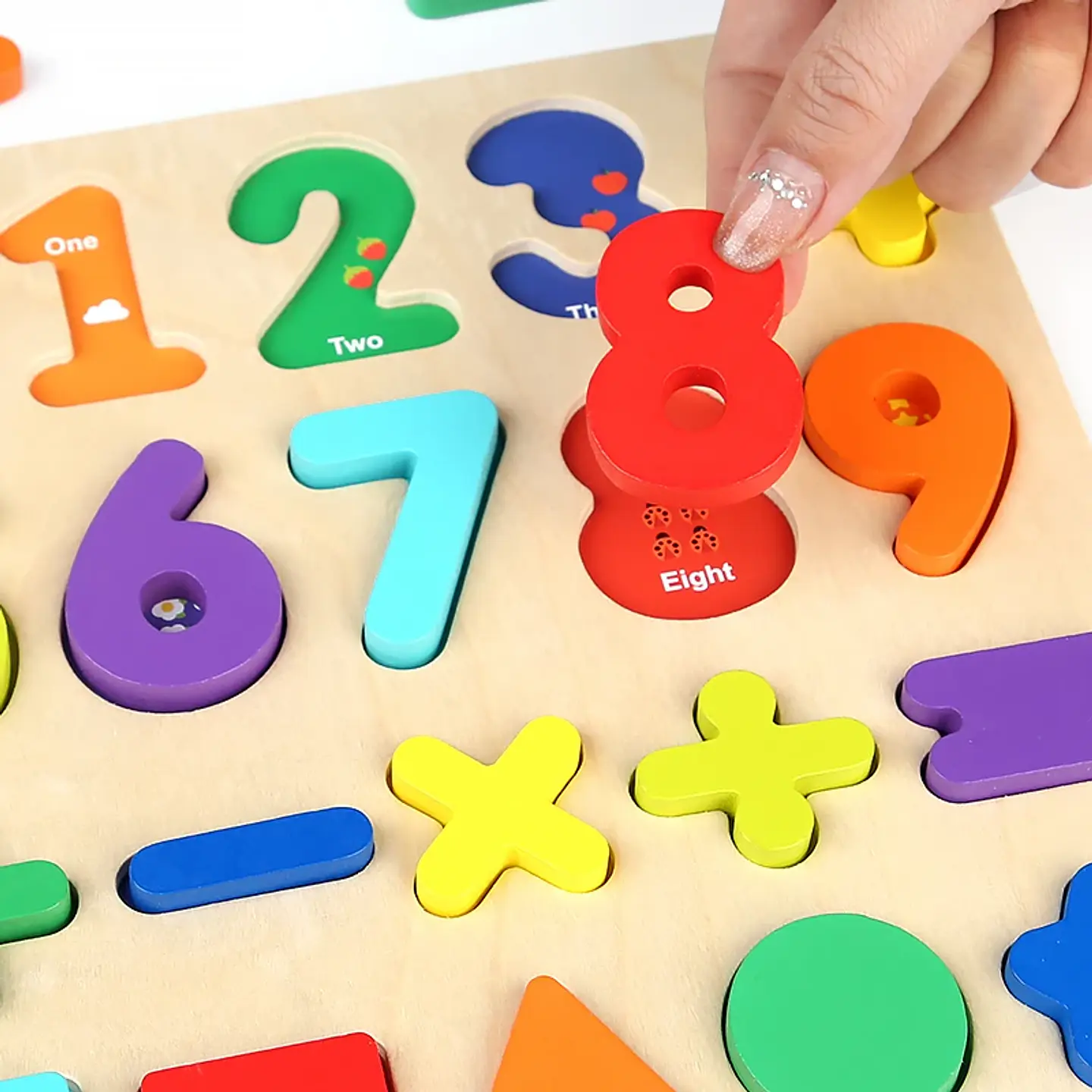 Montessori Wooden Puzzle for Children - Alphabetic Arithmetic Number Geometric Shapes Educational Game Toy for Preschool Learnin 6