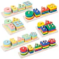 Montessori Toy Wooden Building Blocks Early Learning Educational Toys Color Shape Match Kids Puzzle Toys For Children Boys Girls - Thumbnail 5