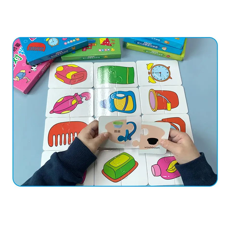 Montessori Cards Educational Toys for Children Learning Educational Puzzles Develop Cognitive Games for Babies Kids Baby Novel 7