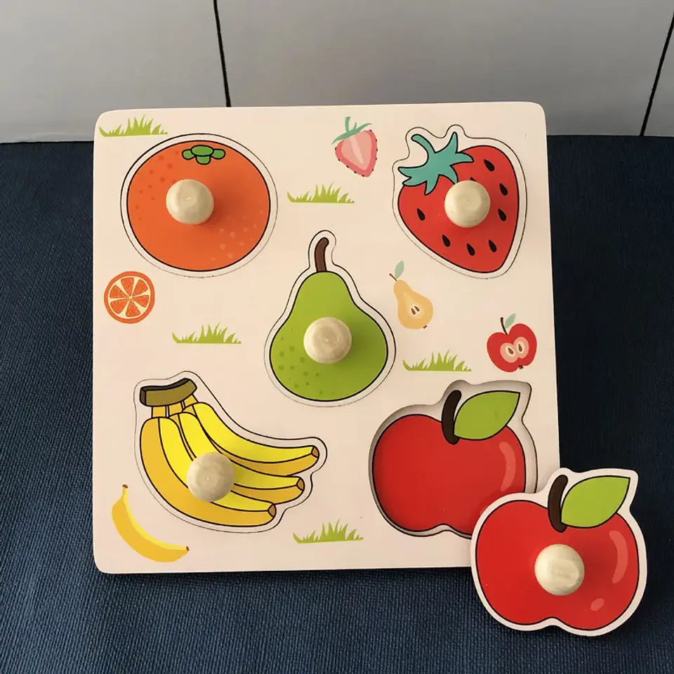 Montessori Toy Wooden Building Blocks Early Learning Educational Toys Color Shape Match Kids Puzzle Toys For Children Boys Girls 7