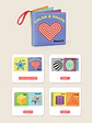 Montessori Preschool Cloth Book - Early Education Interactive Learning Toy - Anti-tear Washable - Perfect Gift for 0-3-year-old - Thumbnail 12