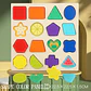 Montessori Wooden Puzzle for Children - Alphabetic Arithmetic Number Geometric Shapes Educational Game Toy for Preschool Learnin - Thumbnail 10