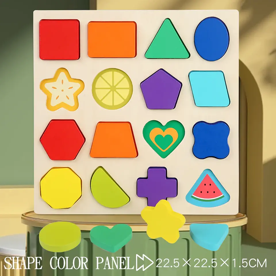 Montessori Wooden Puzzle for Children - Alphabetic Arithmetic Number Geometric Shapes Educational Game Toy for Preschool Learnin 10