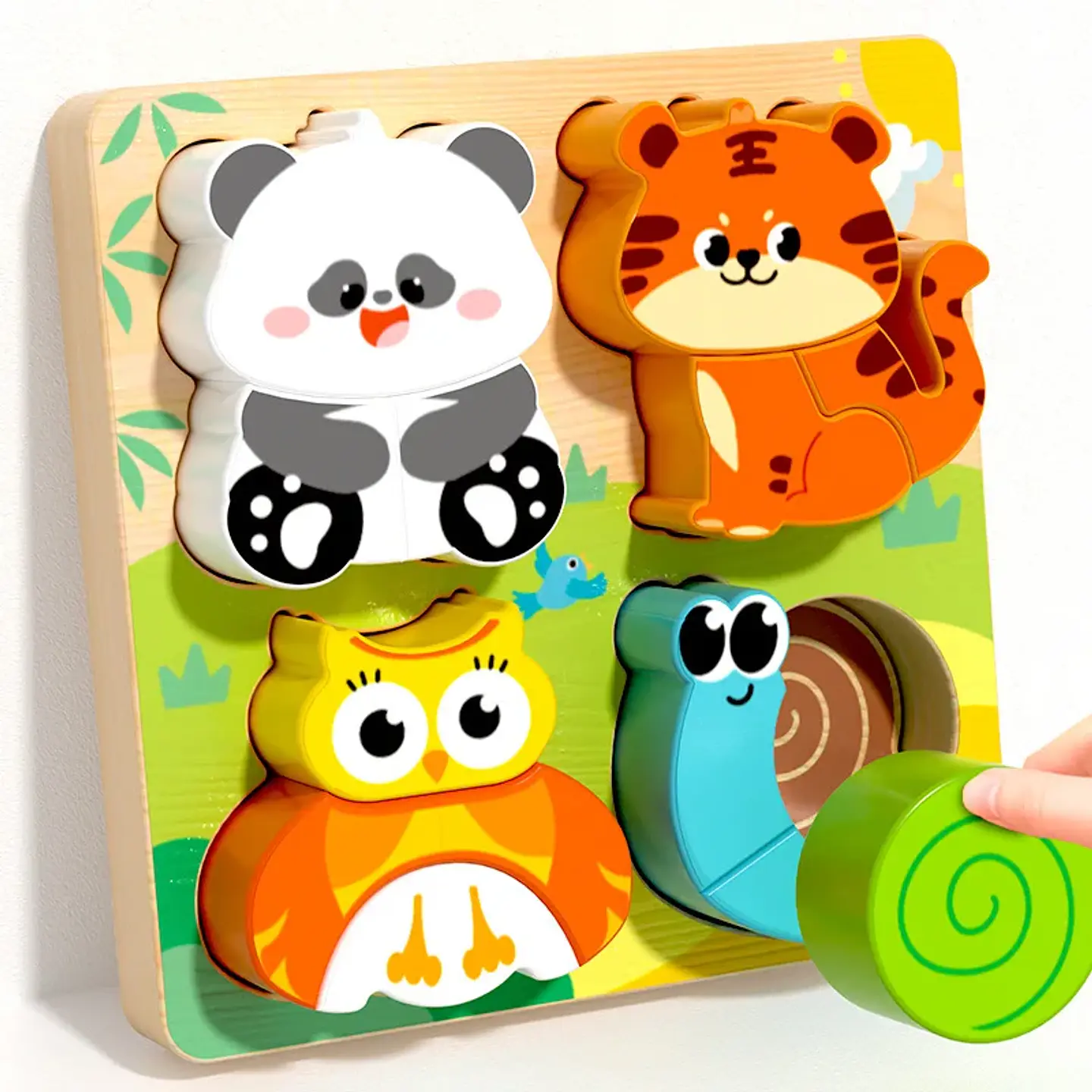 Montessori Toy Wooden Building Blocks Early Learning Educational Toys Color Shape Match Kids Puzzle Toys For Children Boys Girls 11