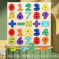 Montessori Wooden Puzzle for Children - Alphabetic Arithmetic Number Geometric Shapes Educational Game Toy for Preschool Learnin - Thumbnail 12
