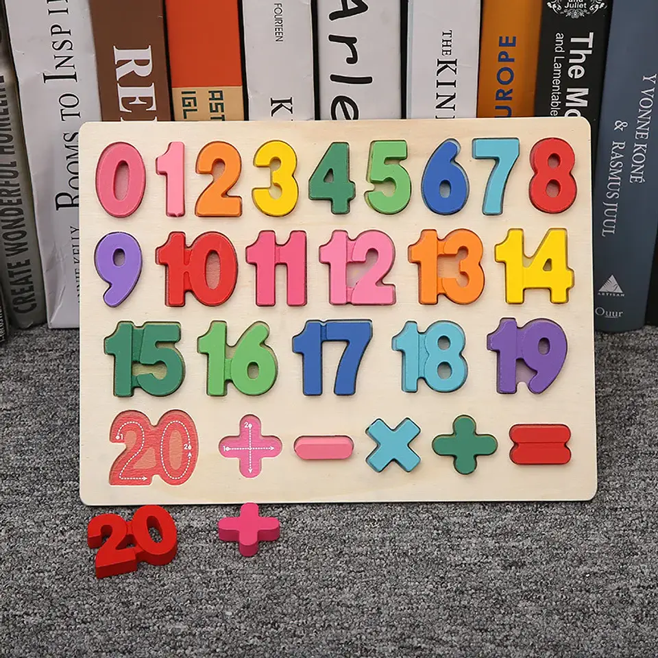 Montessori Toy Wooden Building Blocks Early Learning Educational Toys Color Shape Match Kids Puzzle Toys For Children Boys Girls 17