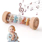 Montessori Wooden Rain Stick Rattle Sensory Musical Toy for Babies - Thumbnail 1