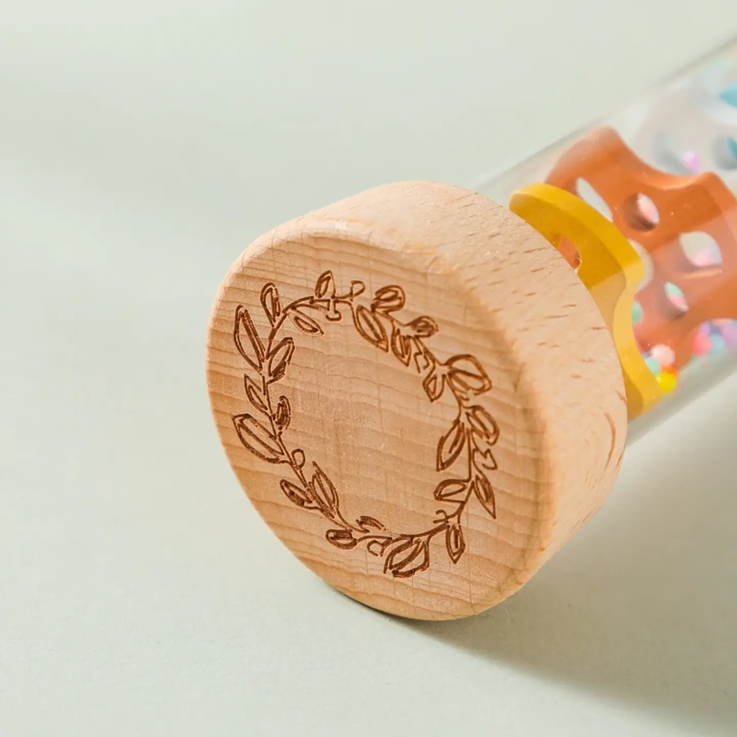 Montessori Wooden Rain Stick Rattle Sensory Musical Toy for Babies 5