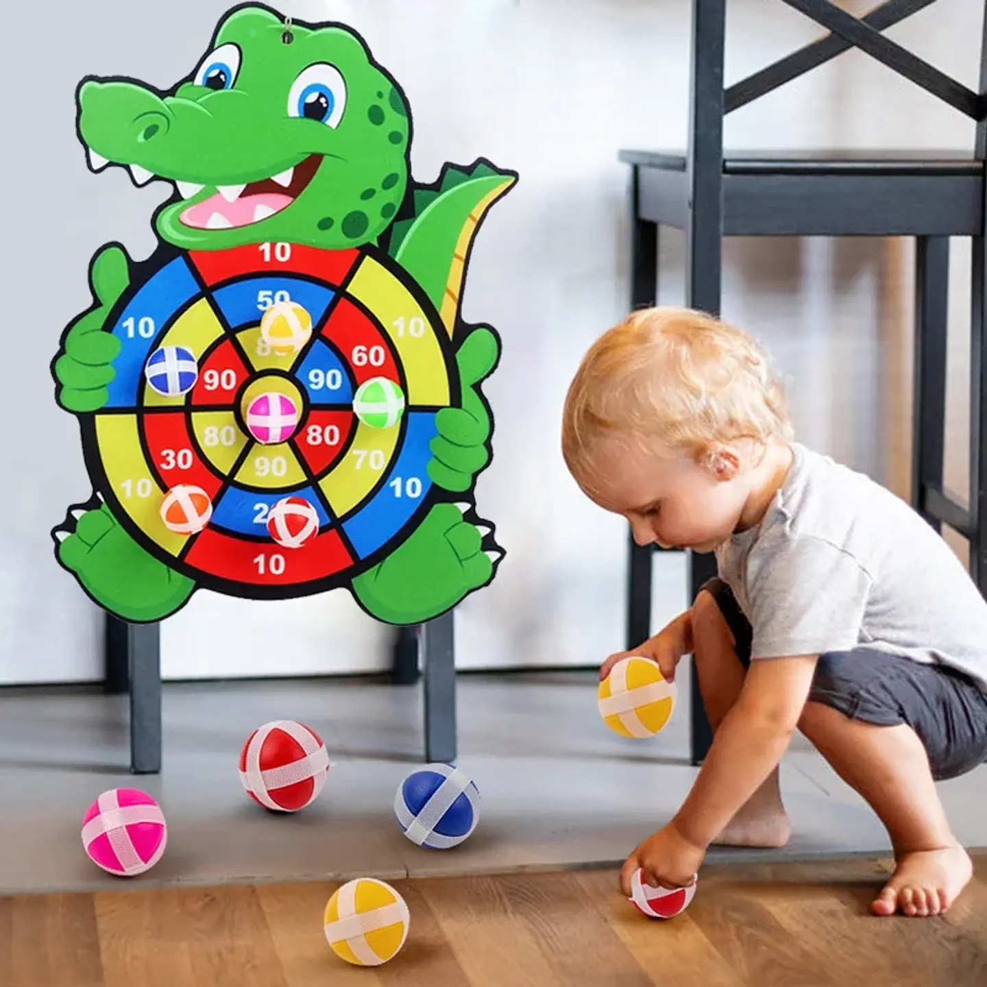 Montessori Sticky Ball Dart Board Game – Educational Throwing Toy for Kids 1